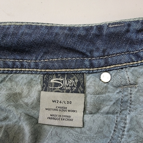 Silver Jeans Suki Bootcut Low Rise Western Cowgirl Denim Blue Jeans Sz 26 - Picture 14 of 15